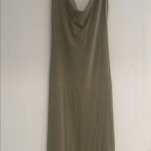 Lulu's Green Cowl Neck Slip Dress